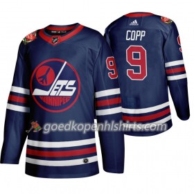 Winnipeg Jets Andrew Copp 9 Adidas 2019 Heritage Classic Navy Authentic Shirt - Mannen